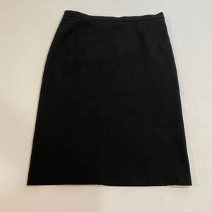 BCBGMAXAZRIA Black Lace-Up Faux Leather Trim Pencil Skirt Women’s Size 4